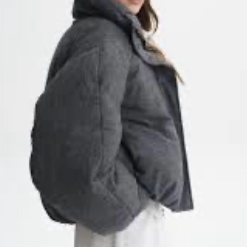 NWT Thakoon Women Reversible Herringbone Wool Blend Bomber Jacket